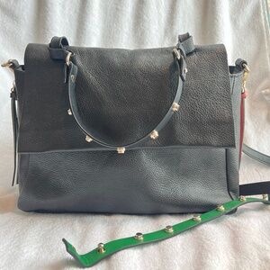 Zara Leather Messenger Bag